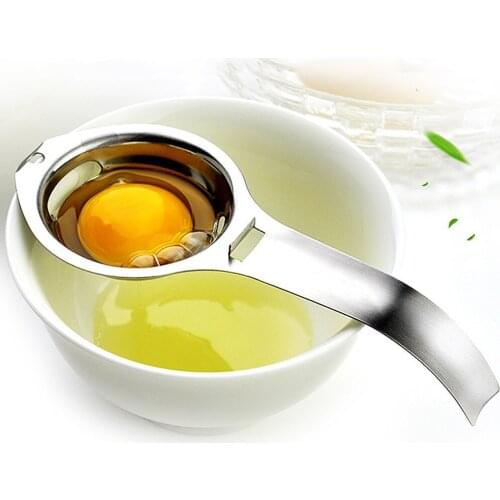 Stainless Steel Egg Yolk White Separator Cooking Tool Kitchen Gadget Silver Stainless Steel Egg Yolk Egg White Separator