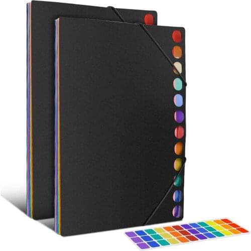 2PCS File Classification Storage Folder 24 Pockets Document Paper Folder Organizer Holder A4 Paper Storage Box