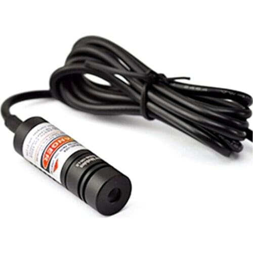 Industrial Focusable 650nm 10mW Red Laser Diode Dot Module 14.5x48mm Scribe Positioning Light with 5V AC Adapter