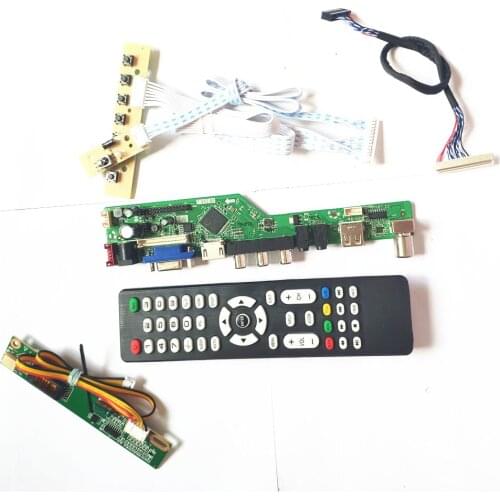 For QD17TL02 Rev.02/6 Remote+Inverter+keyboard T.V56 controller board VGA HDMI-Compatible AV USB LCD 1CCFL 30Pin LVDS