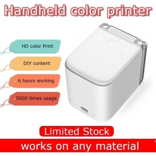 Printing Machine for Clothes T Shirt DIY Handheld Printer Portable Mini Full Color Inkjet Portable Portable Tattoo Printed Cup