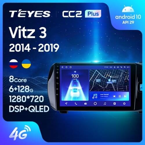 TEYES CC2L CC2 Plus For Toyota Vitz 3 III XP130 2014 2019 Right hand driver Car Radio Multimedia Navigation GPS No 2din 2 din