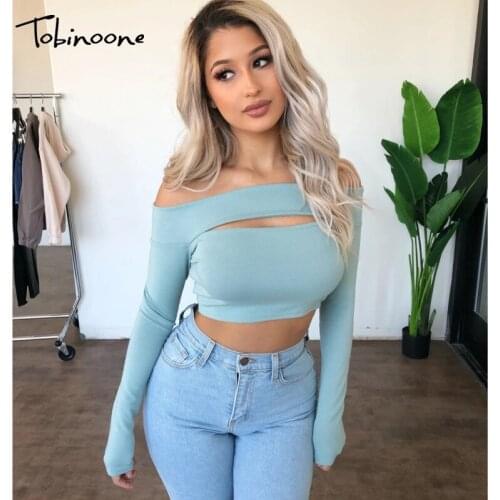 Женские укороченные футболки Tobinoone China At AliExpress