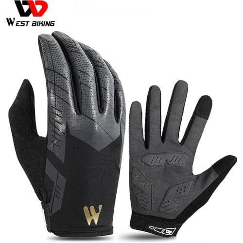 WEST BIKING High-quality Bicycle Gloves Non-slip Touch Screen Sports Cycling Gloves Microfiber MTB Road Bike Motorcycle Gloves