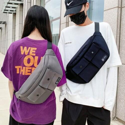 Waterproof Large Capacity Crossbody Bag Unisex Sports Chest Pack Phone Pouch Nylon Messenger Bags Men Short Travel Bag