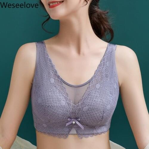 Weseelove Ladies Bra Fashion Sexy for Women 2020 Sexy Bra Push Up Bralette Lingerie Full Cup Plus Size Gathered Underwear X39-4