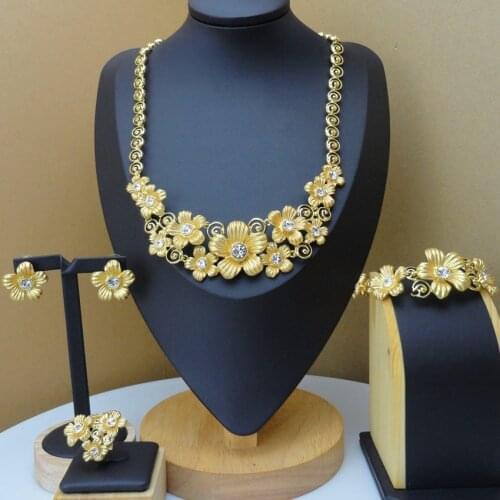 Yuminglai African Fashion Jewelry Dubai Costume Jewelry Sets for Women FHK9511
