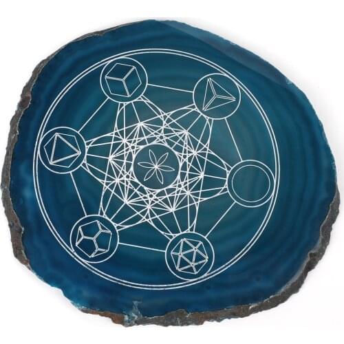 1PC Round Natural Stones Coasters Bowl Pad Raw Agate Slice Placemats Table Padding Cup Mats Kitchen Decoration Accessories