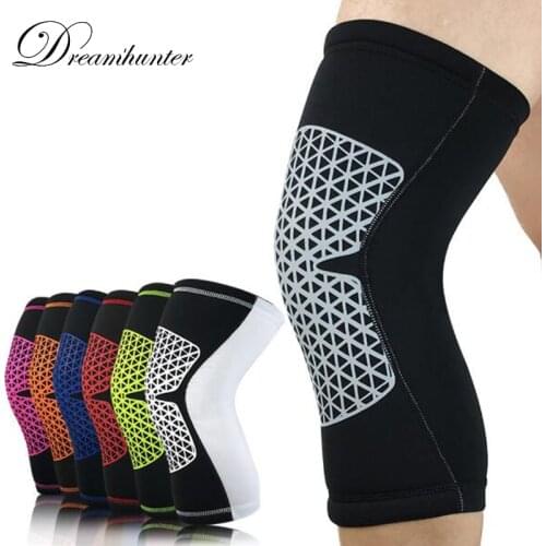 1PCS Breathable anti-collision Sport Safety Kneepad basketball Spandex Football knee brace Leg Sleeve knee Protector Calf dizlik
