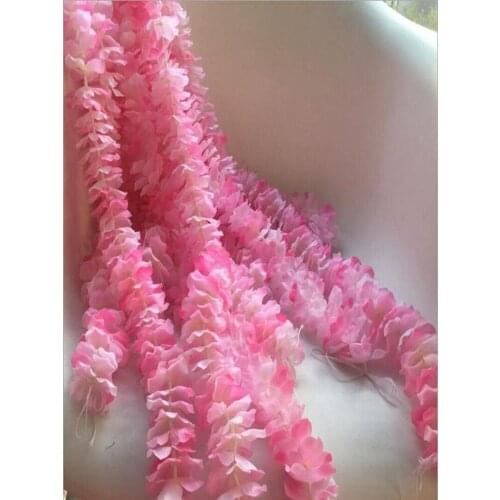 100pcs/lot Elegant White Orchid Wisteria Vines Each Strip 79 Inches Silk Artificial Flower Wreaths For Weding Decoration