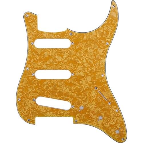 11 Holes Electric Guitar Pickguard SSS Strat Guitar Scratch Plate & Screws For ST Style Guitar Parts Replacement