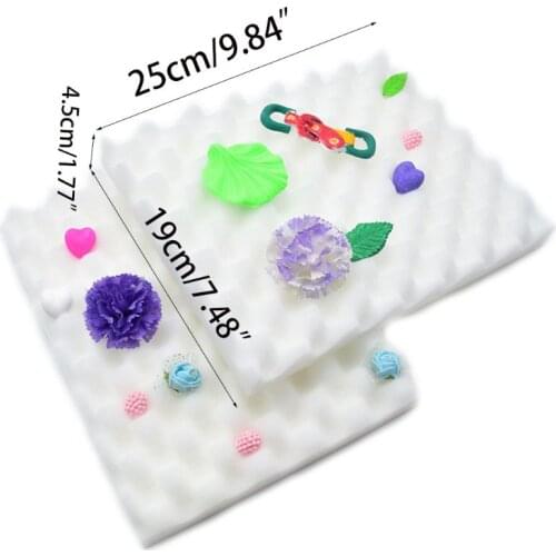 2Pcs/Set Kitchen Sugarcraft Fondant Drying Foam Moulds Sponge Mat Chocolate Flower Cup Holder Pad Cake Decorating wholesale