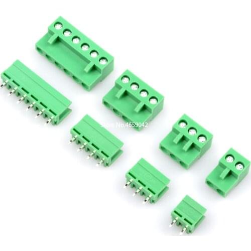5 sets/lot HT5.08 2 3 4 5 6 8pin Terminal plug type 300V 10A KF2EDGK 5.08mm pitch PCB connector screw terminal block