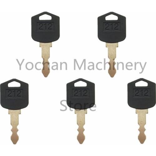 5 PCS 212 D554212 Ignition Key fit For Various Doosan & Daewoo Forklift Models