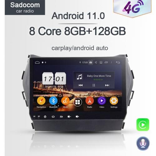 720P PX6 DSP 9" IPS Android 10.0 eight Core 64G+4G RAM Car DVD Player GPS RDS autoradio car radio 5.0 For Hyundai IX45 2014-2016