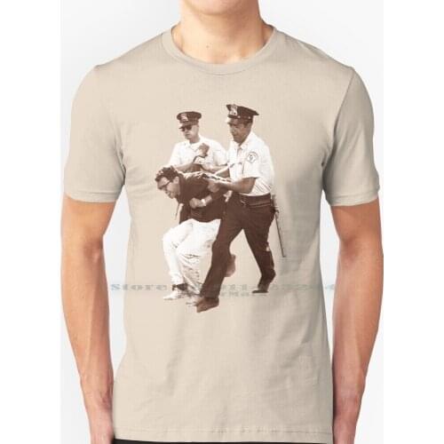 Bernie Sanders Arrested T Shirt 100% Pure Cotton Fight The Power 1963 Bernie Sanders Arrested Arrest Photo Chicago Revolution