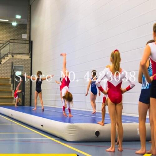 Free Shipping 9x2x0.2m Blue Inflatable Gymnastics Mattress Gym Tumble Airtrack Floor Tumbling Air Track For Sale Come a Pump