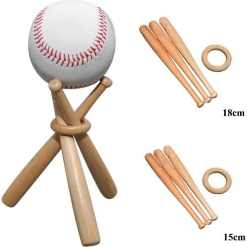 Mini Baseball Bat Wood Display Stand Baseball Golf Tennis Storage Base Holder Support