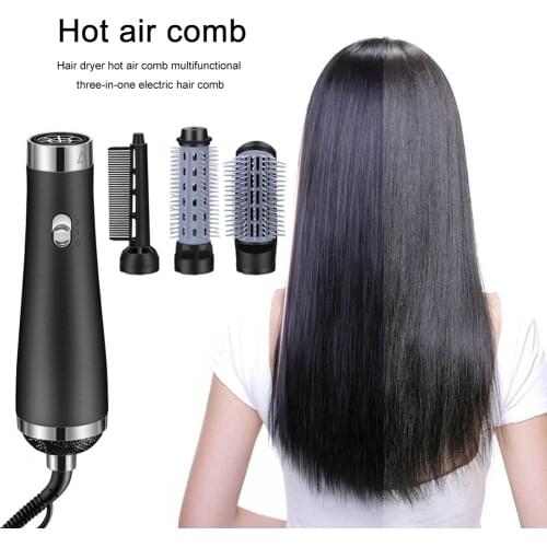 3 in 1 Hair Dryer Straightener Curler Brush Electric Blow Dryer Hot Air Comb Set Hair Hairstyle Styling Tool Accessories