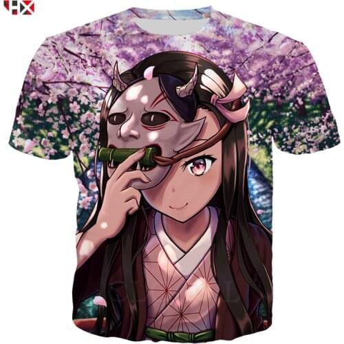 Demon Slayer Kimetsu No Yaiba T Shirt Men Women 3D Print Nezuko Short Sleeve Sweatshirt Casual Style Streetwear Tops S490