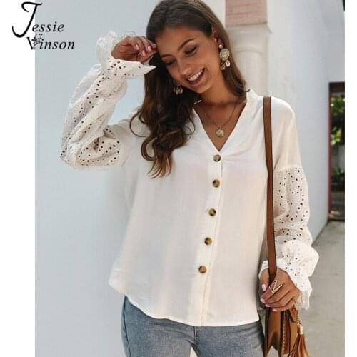 JESSIE VINSON Womens White Shirts