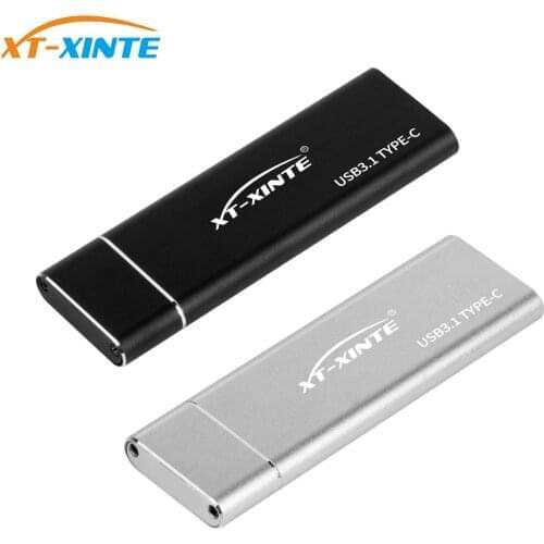 HDD Enclosure USB 3.1 to M.2 for NGFF SSD Hard Disk Box Adapter Case Type C/USB to Type-C Cable for 2230-2280 m2 SATA SSD