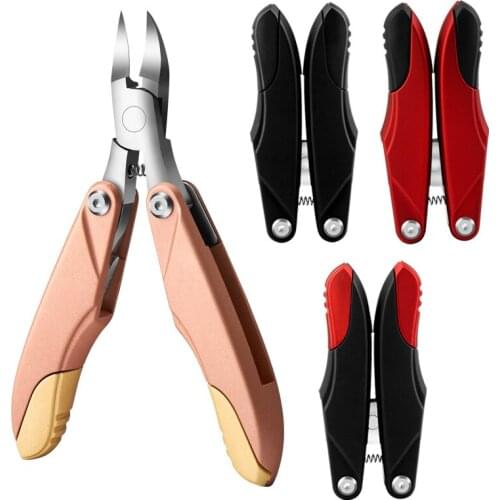 2020 Newest Fold Nail Art Cuticle Nipper Clipper Edge Cutter Manicure Scissor Plier Portable Tool Pedicure Toenail Ingrown