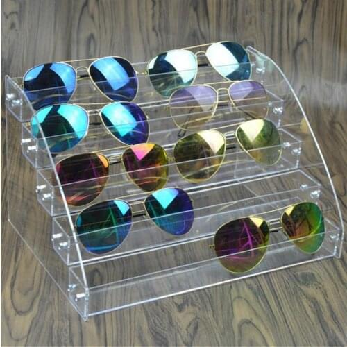 NewMulti Layers Jewelry Organizer Acrylic Stand Nail Polish Shelf Eyeglass Glasses Frame Rack Display Sunglass Women Storage Box