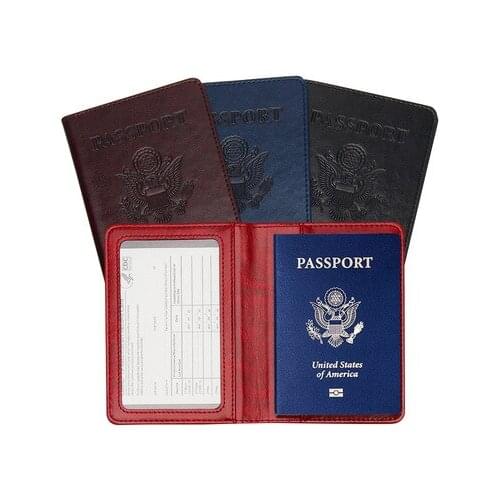 Fashionable men and women American passport holder travel document credit card passport holder portable business passport holder