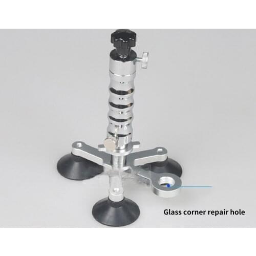 Auto glass repair tool set, front windshield cracked and damaged bulls eye, resin liquid drill bit glue injection device