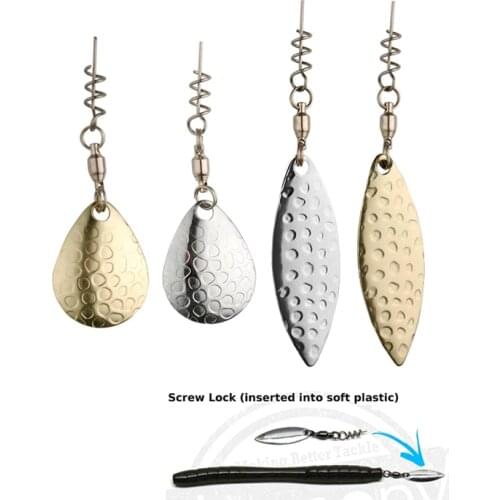 TEUKIM Fishing Spoons Blades DIY Spinner Lures Kit Fishing Spoon Rig Lure Making Kit Colorado Blades Fishing Spinnerbait DIY