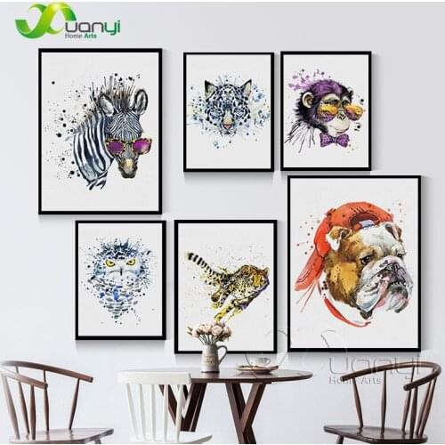 Nordic Wall Art Canvas Painting Animal Poster Large Art Print Wall Picture For Living Room Canvas Prints Unframed BEI0006