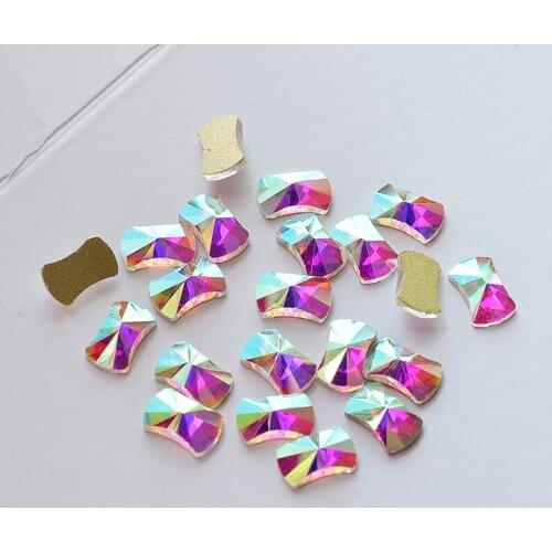 Non Hotfix Crystal Rhinestones Nail Art Crystal AB Strass Flatback Stones 10pcs DIY 3D Gems decoration