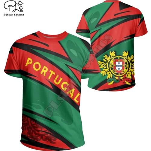 PLstar Cosmos Newest Fashion Portugal Symbol 3D Print Summer Men‘s T-Shirts Flag Short-Sleeve Top Casual Wear Brand Clothing P2