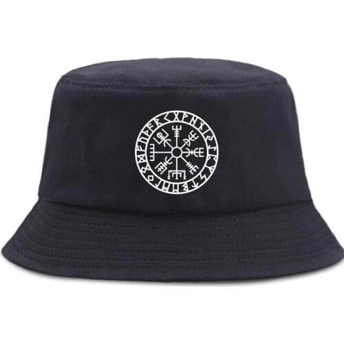 Vikings Fashion Harajuku Bucket Hats Unisex Cotton Beach Hat Sun Shade Outdoor Fisherman Cap Summer Foldable Panama Style Caps