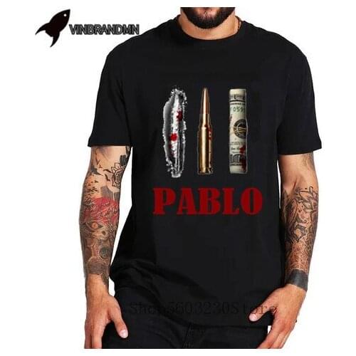 Popular classic TV Show Druger Plata O Plomo style T shirts Men Pablo Escobar tshirt Silver or Lead T-shirts EL Patron Tops&Tees