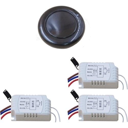 Simple and Practical AC220V 1CH Wireless Remote Control Switch System1Transmitter & 3 Receiver Relay Learning Code Free Shipping