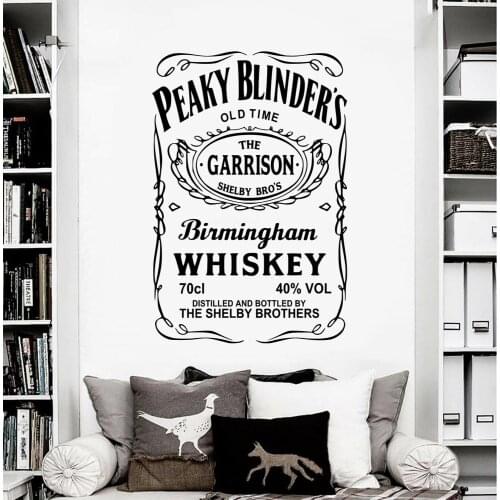Pub Drink Whisky Wall Sticker Quotes Vinyl Restallrant Drinds Kitchen Wall Decal Removable House Decoration Wallpaper Mural Z130