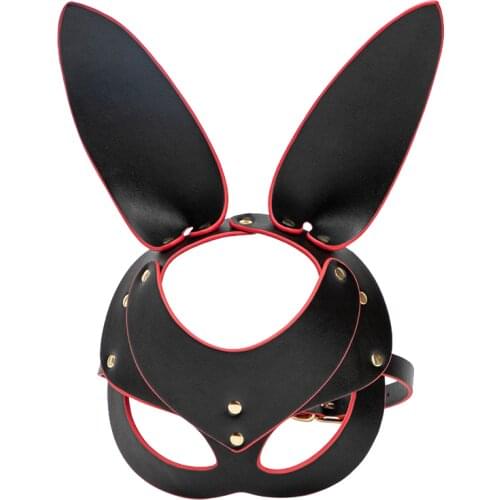 Sexy Goggles Female Sense Adult Role Playing Bunny Girl Face Mask Cos Stage Party Nightclub Leather Mask