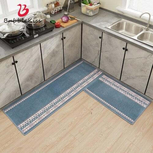 Bubble Kiss Kitchen Mat Blue Simple Geometric Carpets For Living Room Home Carpet Non-Slip Door Floor Rug Bedroom Decor Area Rug