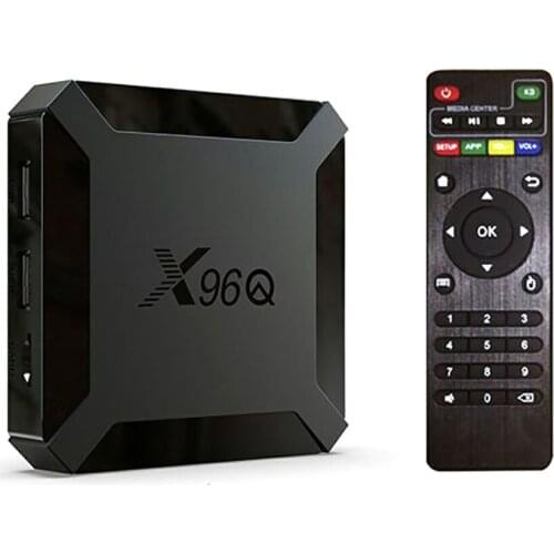 X96Q 1080p 4K HD Smart Set-Top Box Android 10 Allwinner H313 Quad Core 2.4G WiFi Wireless Network Media Player TV 3D Video