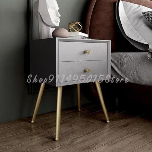 Nordic Style Modern Light Luxury Bedside Bedroom Art Creative Bedside Table Storage Storage Net Red Bedside Table Simple