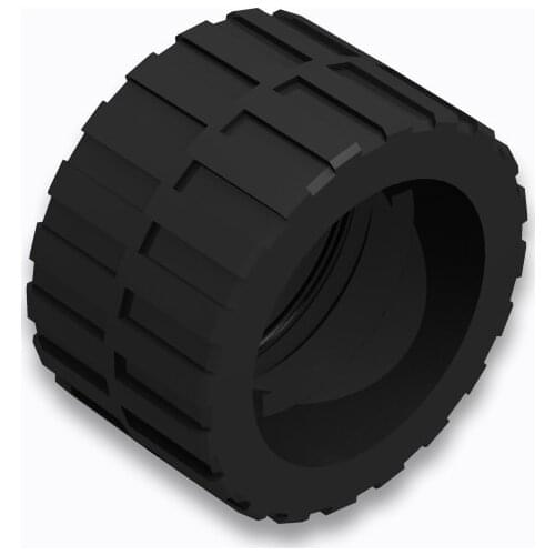 Building Blocks Parts89201 4PCSTyre 24 x 14 Shallow Tread (Tread Small Hub), Band Around Center of Tread ING MOCS Education