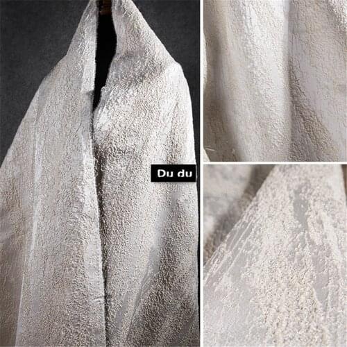 50*140cm 3D Particles Jacquard Clothing Fabric Discoloration Texture Irregular Coat Shirt Down jacket Dress Fabric DIY