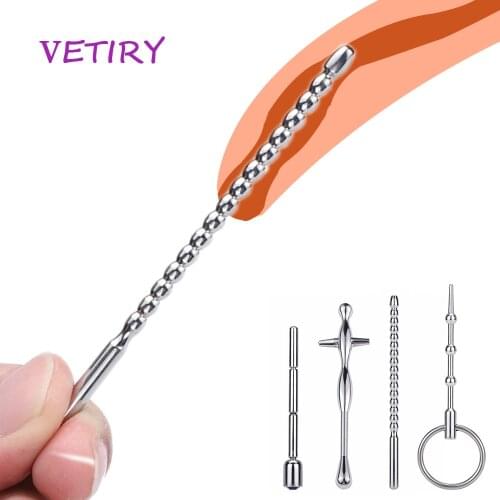 VETIRY Metal Urethral Catheter Penis Male Urethral Dilator Penis Plug Urethral Sounding Sex Toy Adult Products For Men Sex Shop
