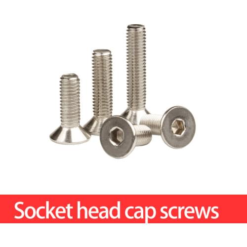 Standard DIN7991 Nickel-plated 10.9-grade countersunk head socket head socket head cap screw M1. 6-M8 25PCS