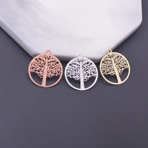 12pcs 20*18mm DIY Jewelry Charms Silver Color Tree of life Brass Jewelry Accessories