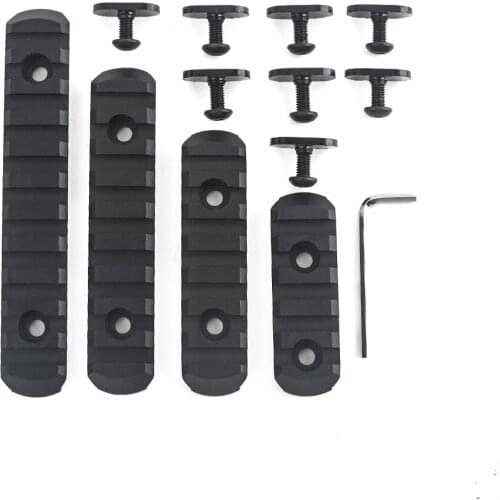 WADSN Tactical Airsoft 20mm Picatinny Rail Cover For SMR MOE M-LOK Rifle Hunting Accessories Metal Handguard Rail Mount 4pcs/set