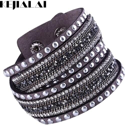 Kejialai Women New Bracelet Charm Vintage Wrap Bracelet Wrist Flannelette Hot Wholesale Simulated Bracelet Fashion KJL034