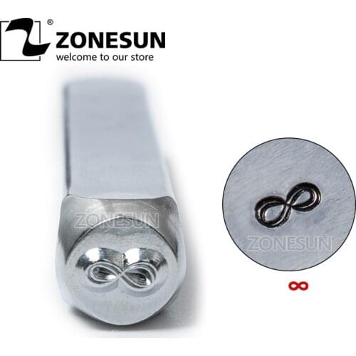 ZONESUN Infinity Jewelry Stamping Metal Alphabet LOGO Steel Stamps Mold Marking Tool Punch Die For Gold Ring Bracelet Necklace